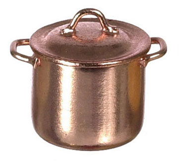 Dollhouse Miniature Pot, Small, Copper